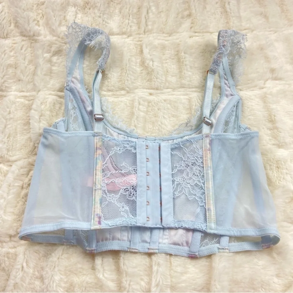 New! Victoria's Secret Dream Angels Pale Pastel Lace Corset Bra Top 22819